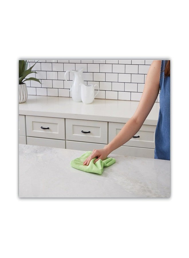 Boardwalk Microfiber Cleaning Cloths, 16 x 16, Green, 24/Pack - Image 2